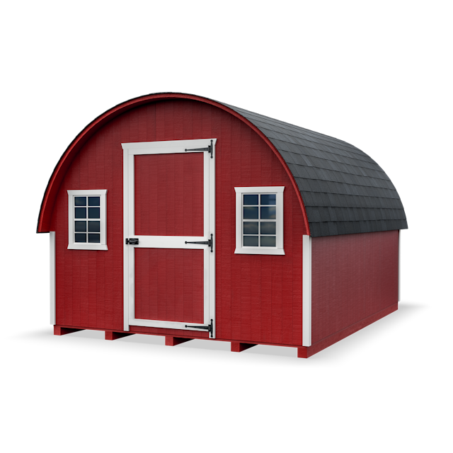 10x12 round roof chicken coop front