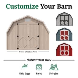 Classic Gambrel Barn 4' Sidewalls customize graphic