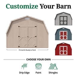 Classic Gambrel Barn 4' Sidewalls customize graphic