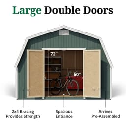 Classic Gambrel Barn 4' Sidewalls door graphic