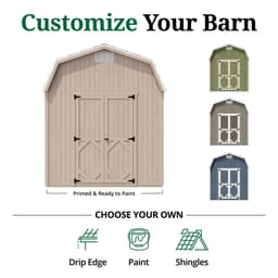 Classic Gambrel Barn 6' Sidewalls customize graphic