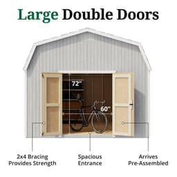 Classic Gambrel Barn 6' Sidewalls door graphic