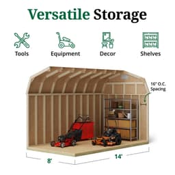 Classic Gambrel Barn 6' Sidewalls interior graphic