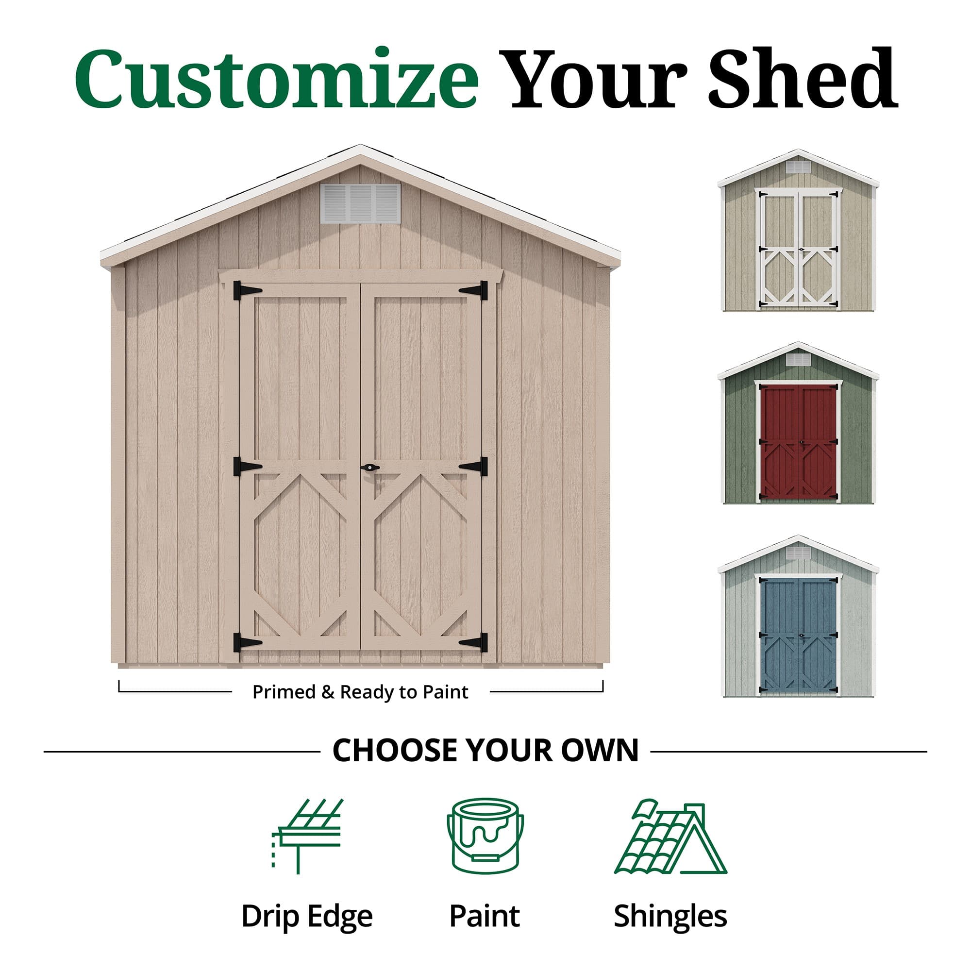 Classic Gable Shed customize graphic