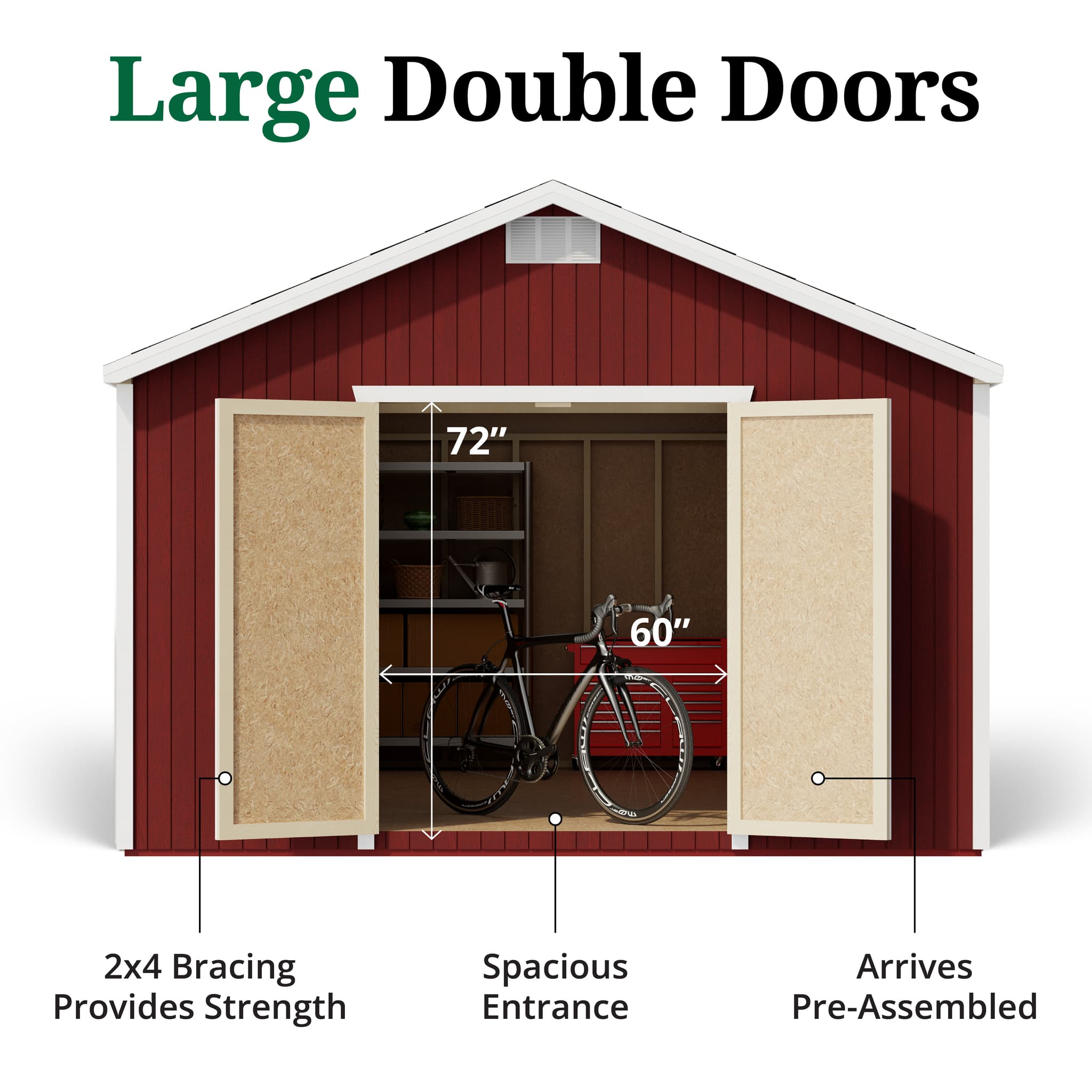 Classic Gable Shed door graphic