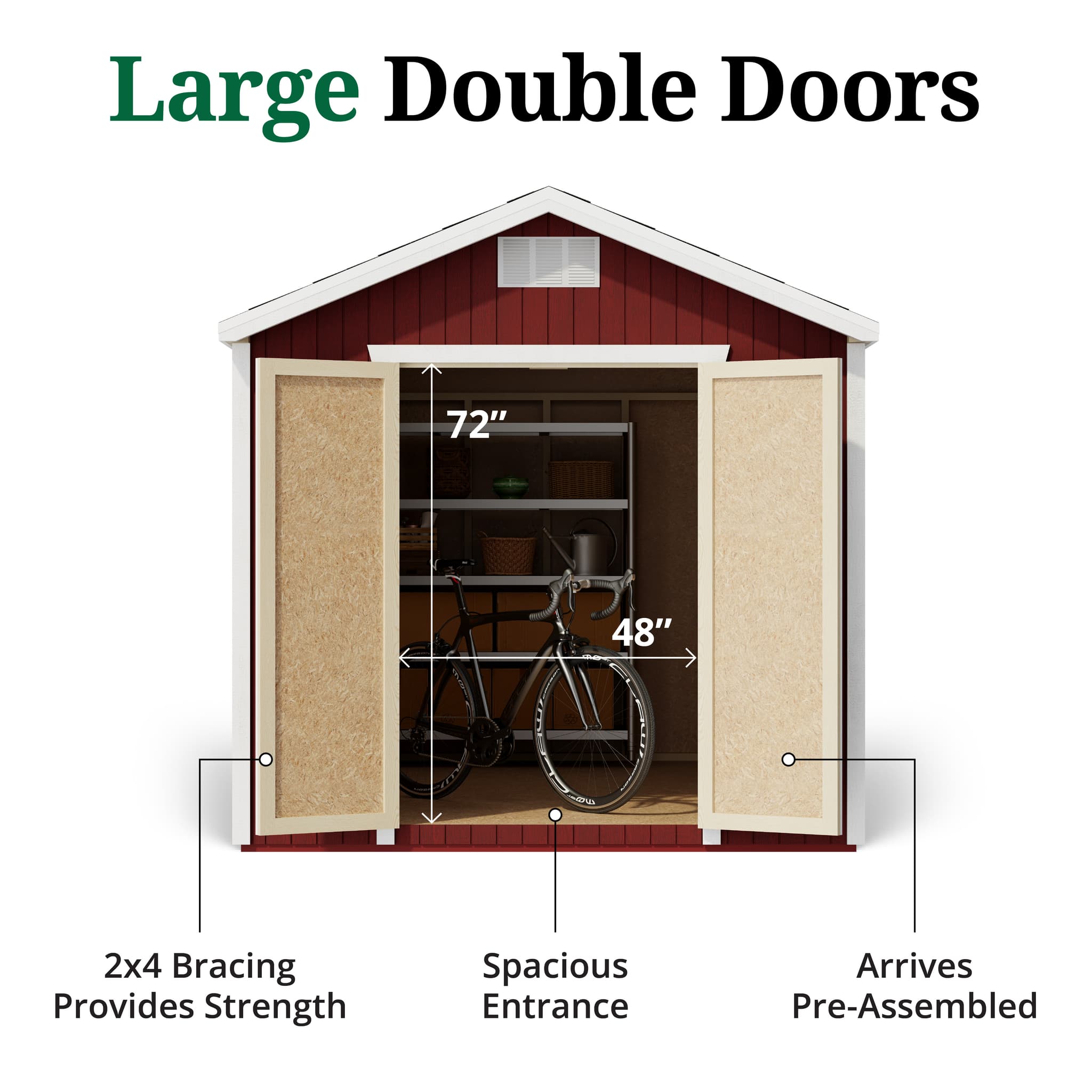 Classic Gable Shed door graphic