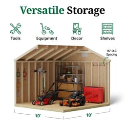 Classic Gable Shed interior graphic