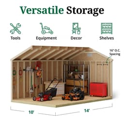 Classic Gable Shed interior graphic