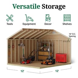 Classic Gable Shed interior graphic