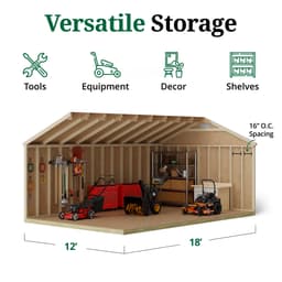 Classic Gable Shed interior graphic
