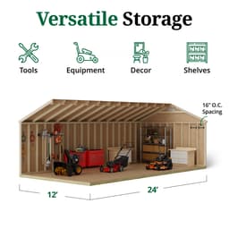 Classic Gable Shed interior graphic