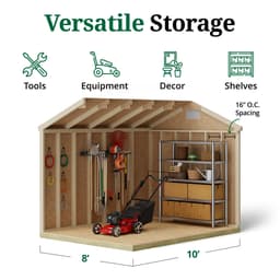 Classic Gable Shed interior graphic