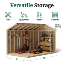 Classic Gable Shed interior graphic