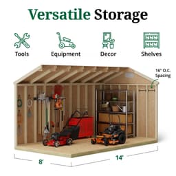 Classic Gable Shed interior graphic