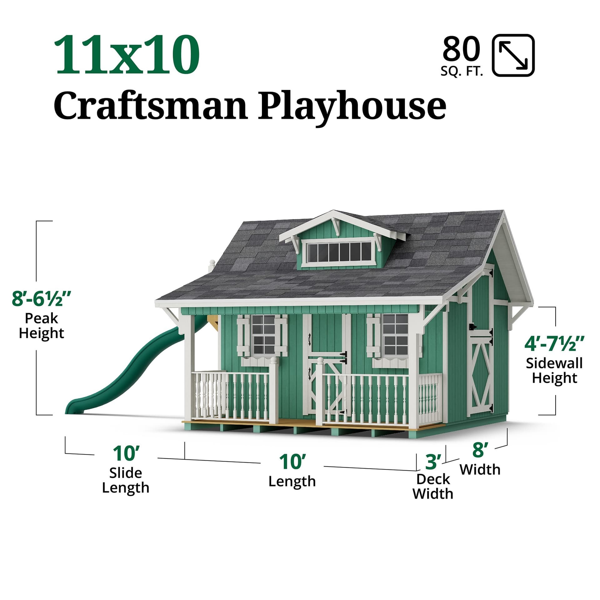 Craftsman Playhouse dimensions