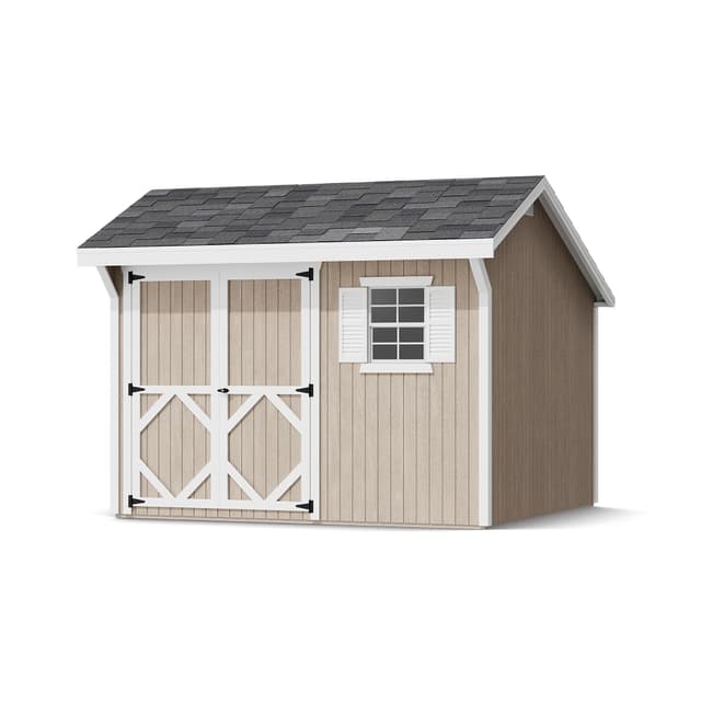 Front view of Classic Saltbox Shed
