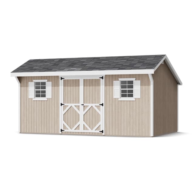 Front view of Classic Saltbox Shed
