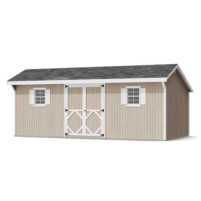 Front view of Classic Saltbox Shed