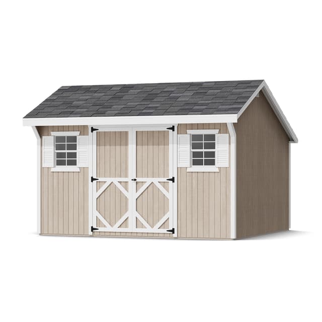 Front view of Classic Saltbox Shed
