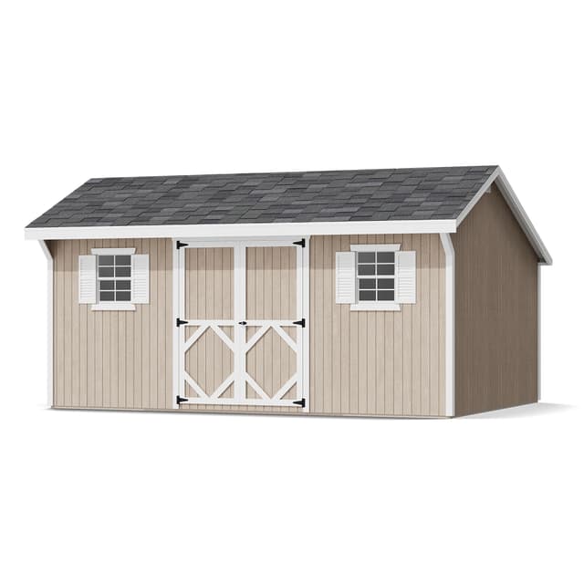 Front view of Classic Saltbox Shed