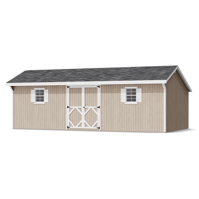 Front view of Classic Saltbox Shed