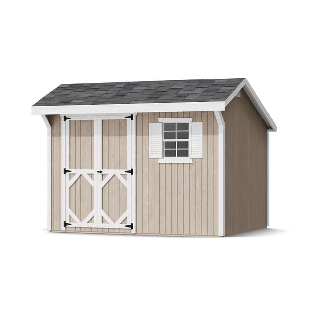 Front view of Classic Saltbox Shed