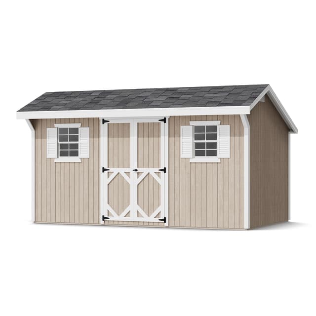 Front view of Classic Saltbox Shed