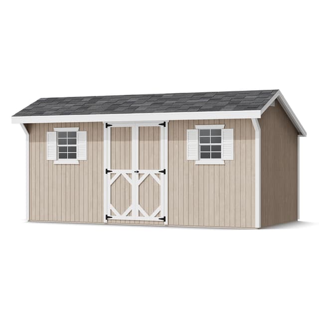 Front view of Classic Saltbox Shed