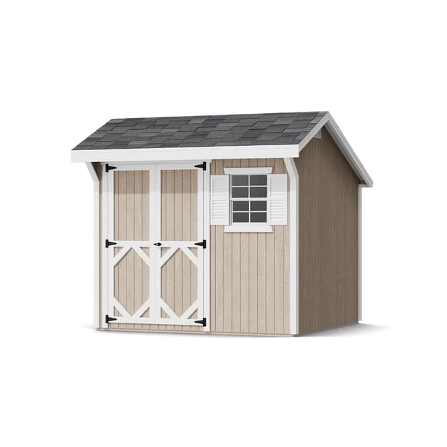 Front view of Classic Saltbox Shed