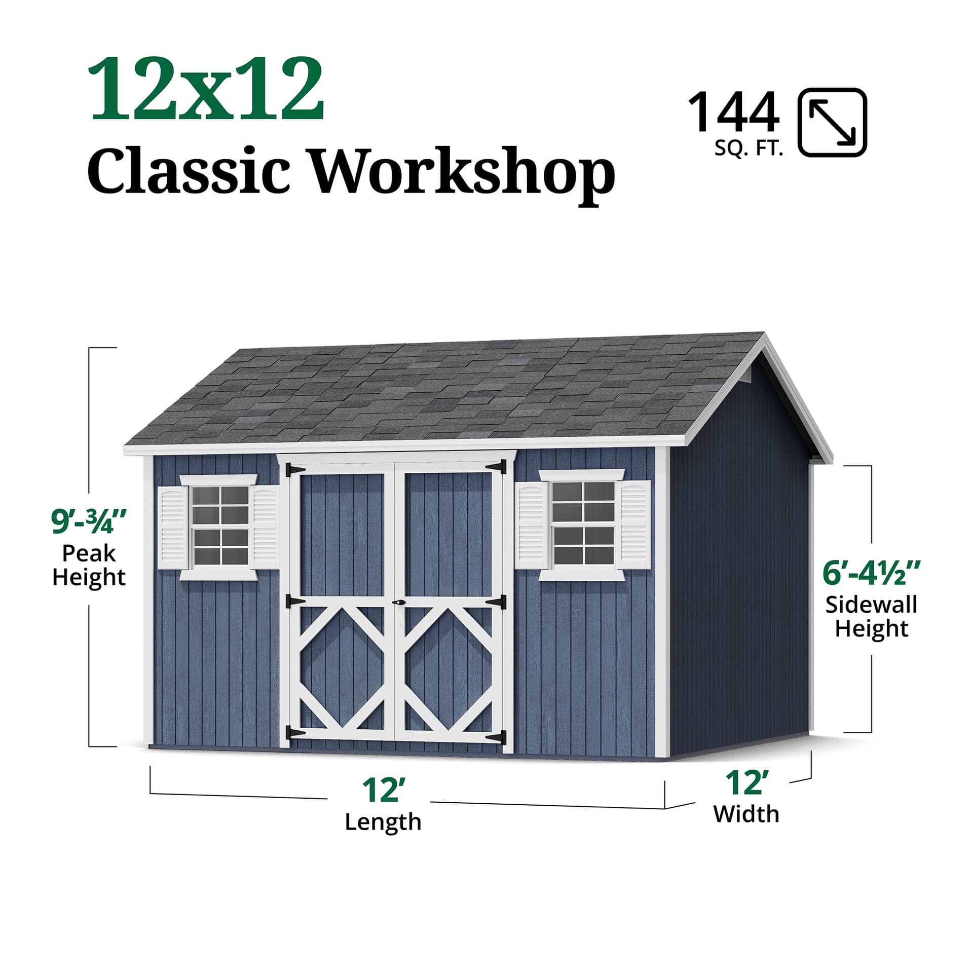 Classic Workshop Shed | Little Cottage Co., image size:1920x1920