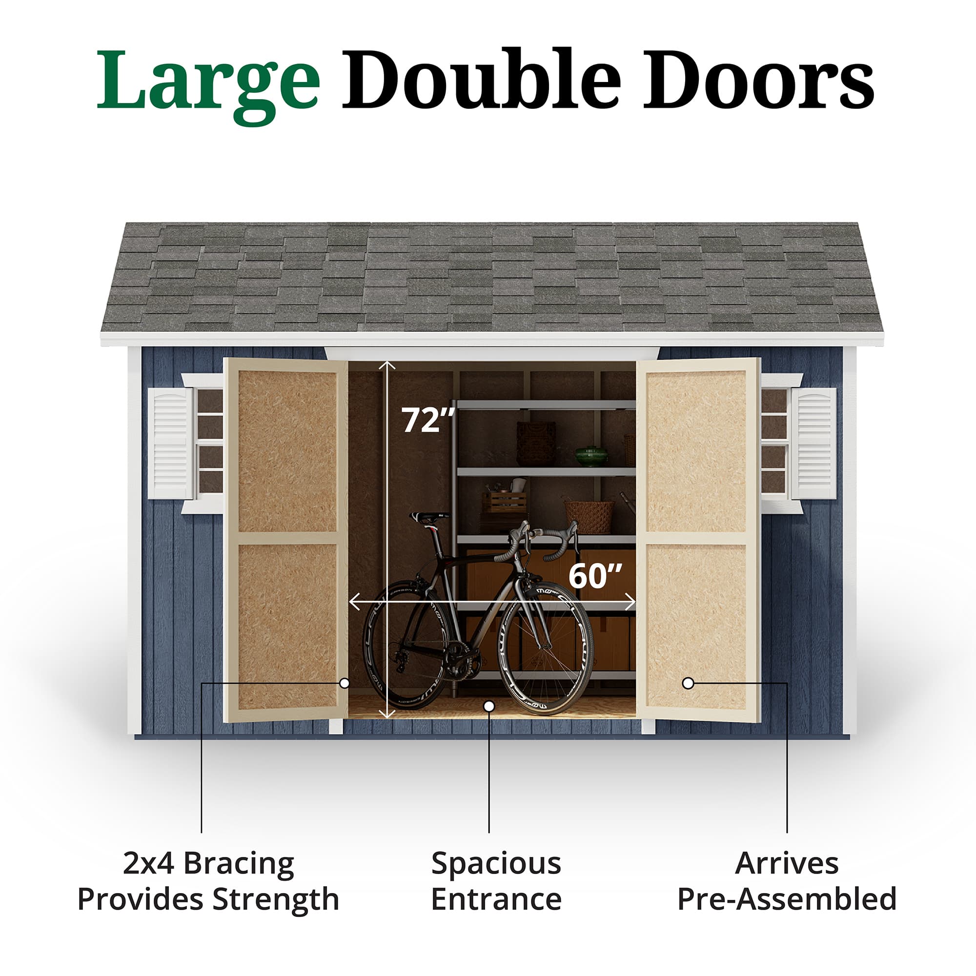 Classic Workshop Shed door graphic