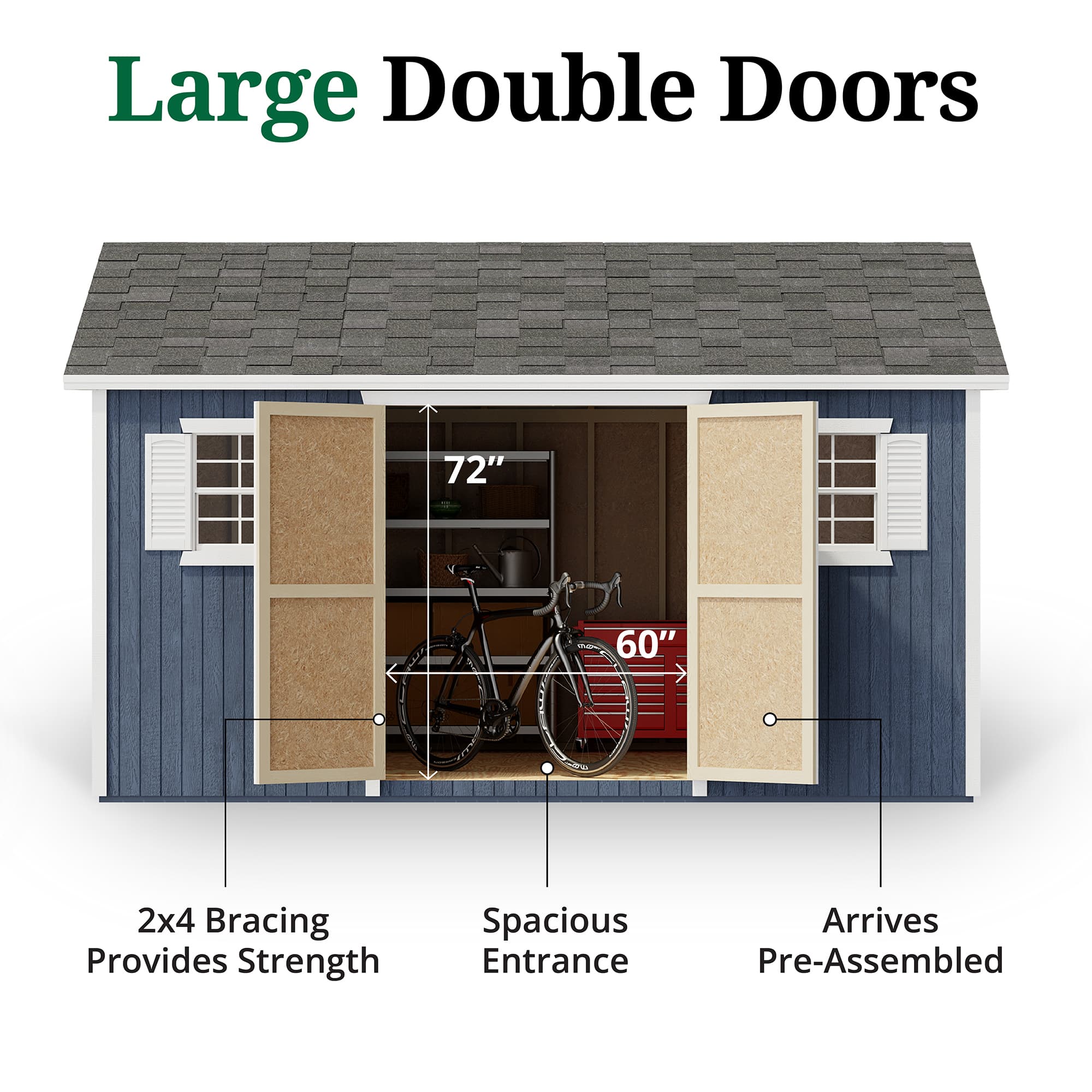Classic Workshop Shed door graphic