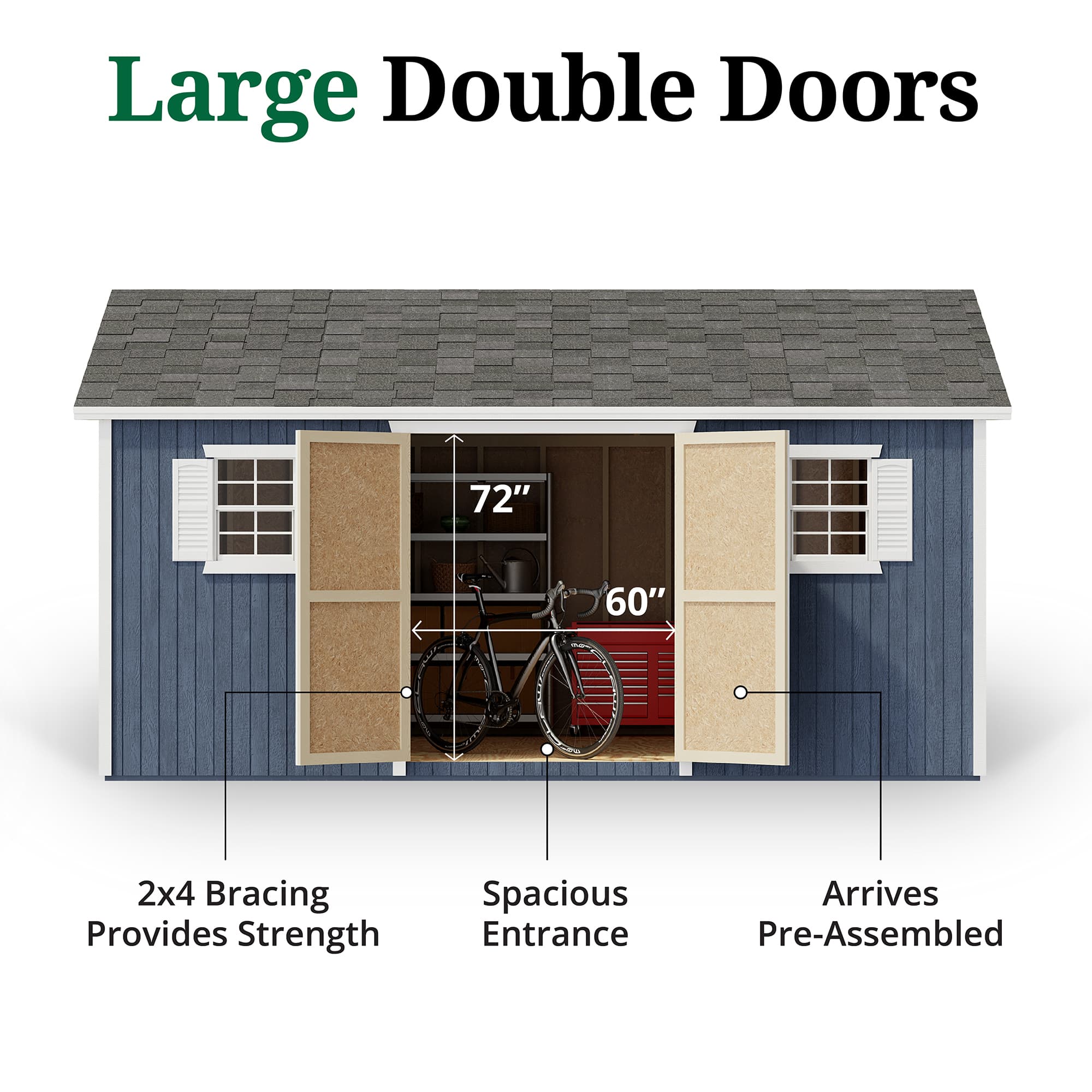 Classic Workshop Shed door graphic