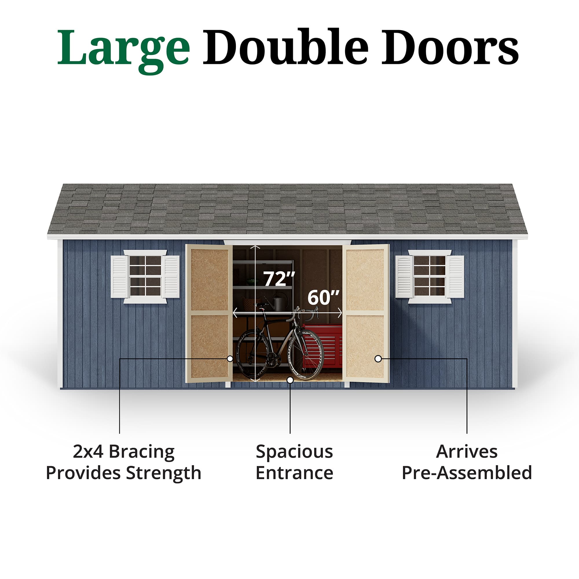 Classic Workshop Shed door graphic