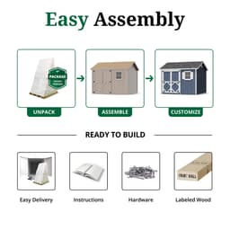 Classic Workshop Shed easy assembly graphic