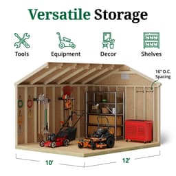 Classic Workshop Shed interior graphic