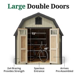Colonial Greenfield Barn Shed door graphic