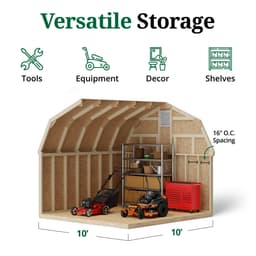 Colonial Greenfield Barn Shed interior graphic