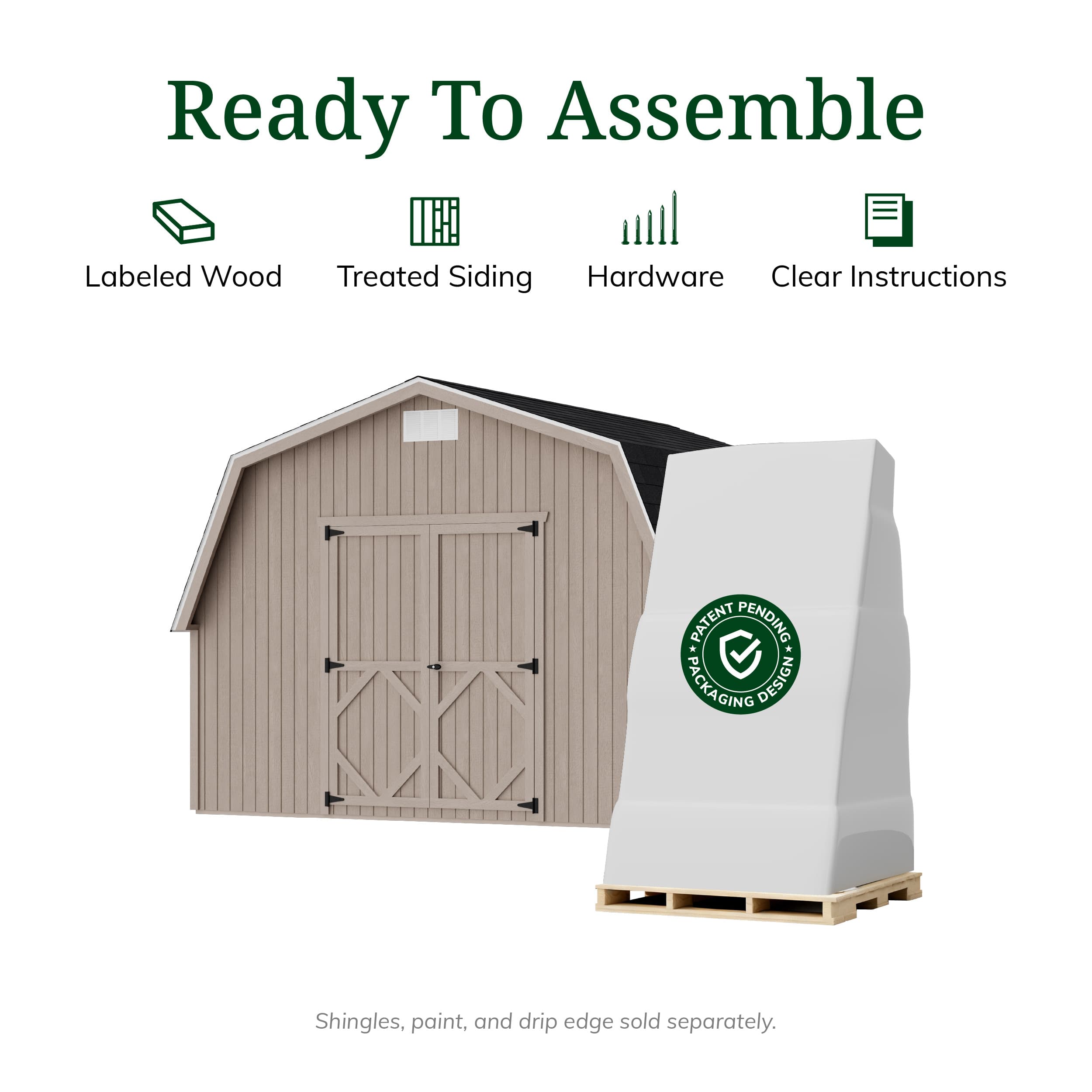 Classic Gambrel 4' Barn Shed