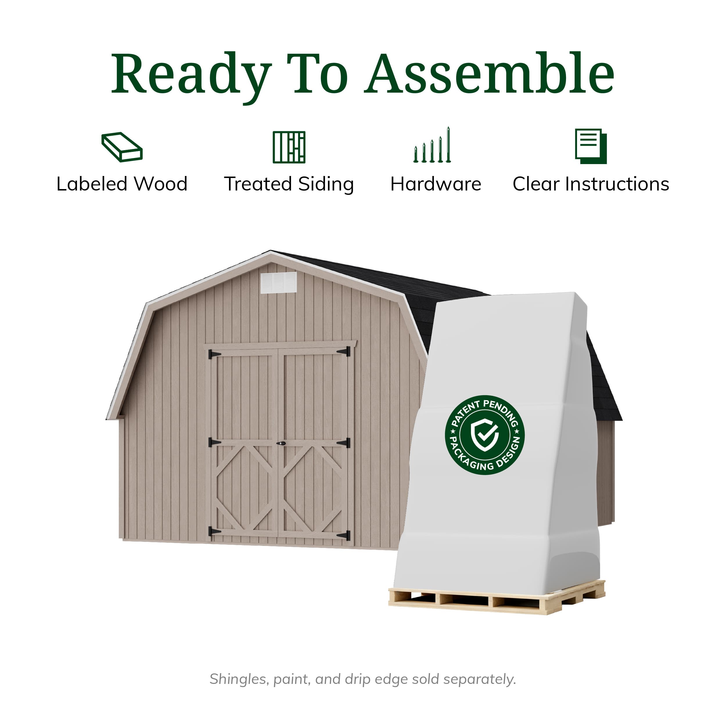 Classic Gambrel 4' Barn Shed