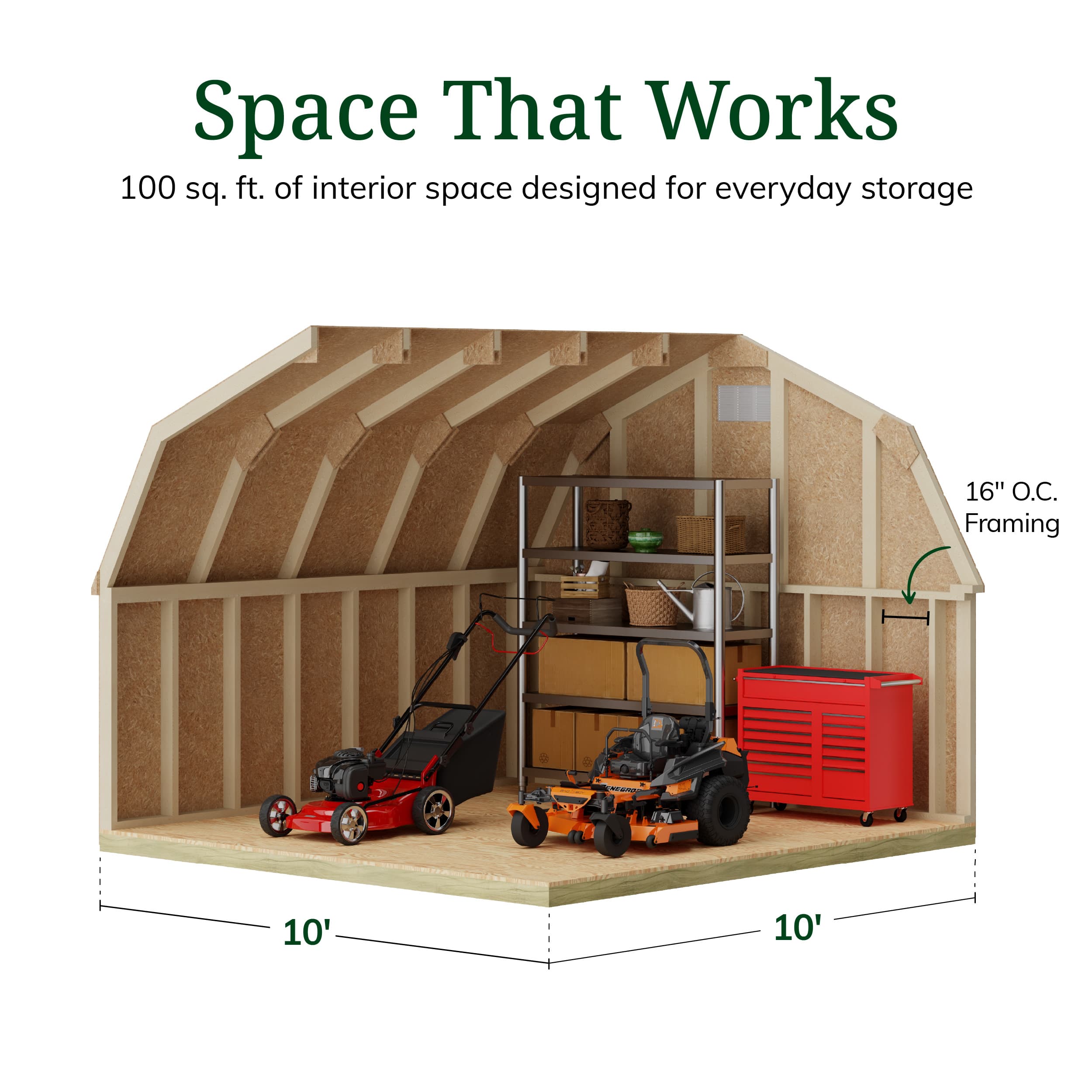 Classic Gambrel 4' Barn Shed