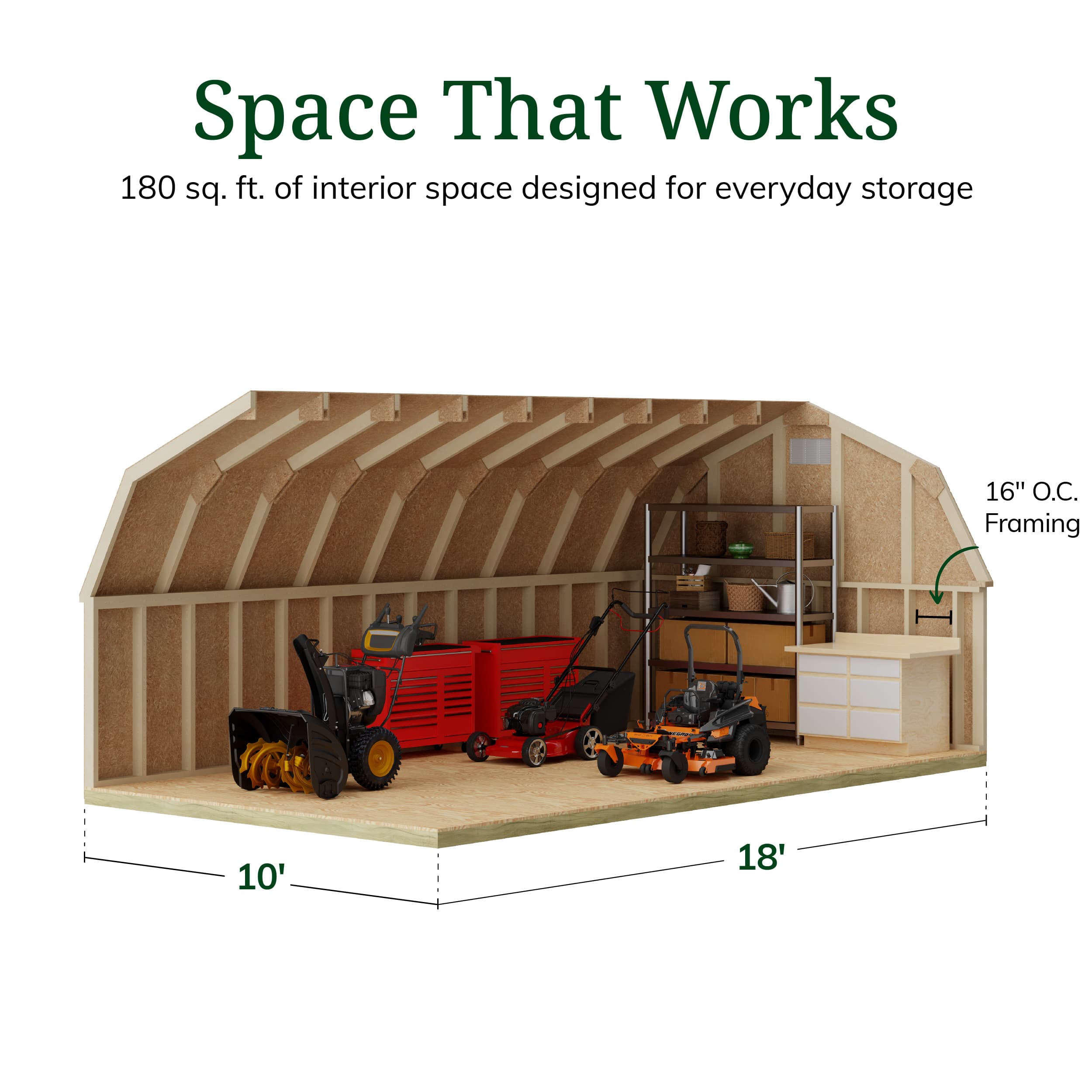 Classic Gambrel 4' Barn Shed