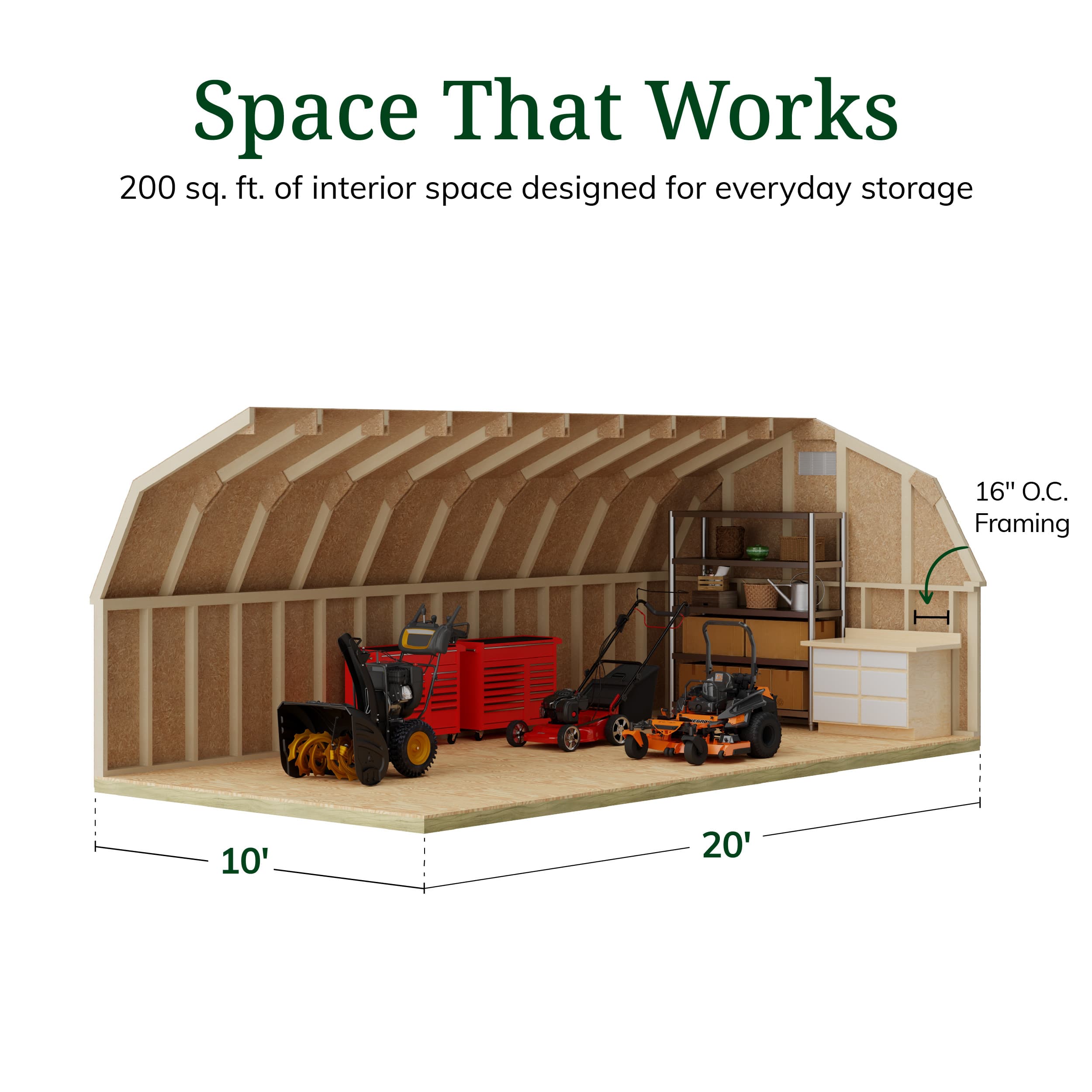 Classic Gambrel 4' Barn Shed