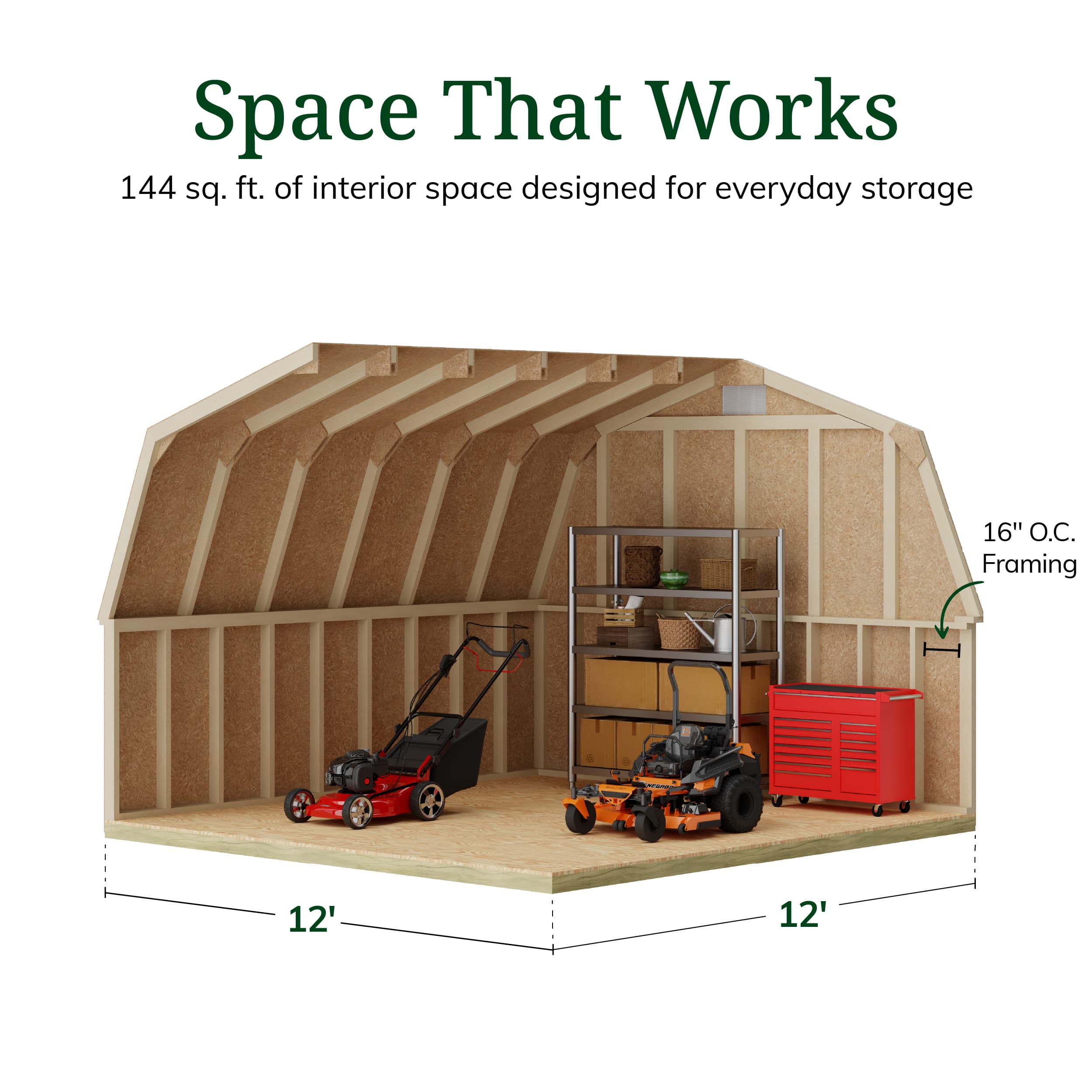 Classic Gambrel 4' Barn Shed