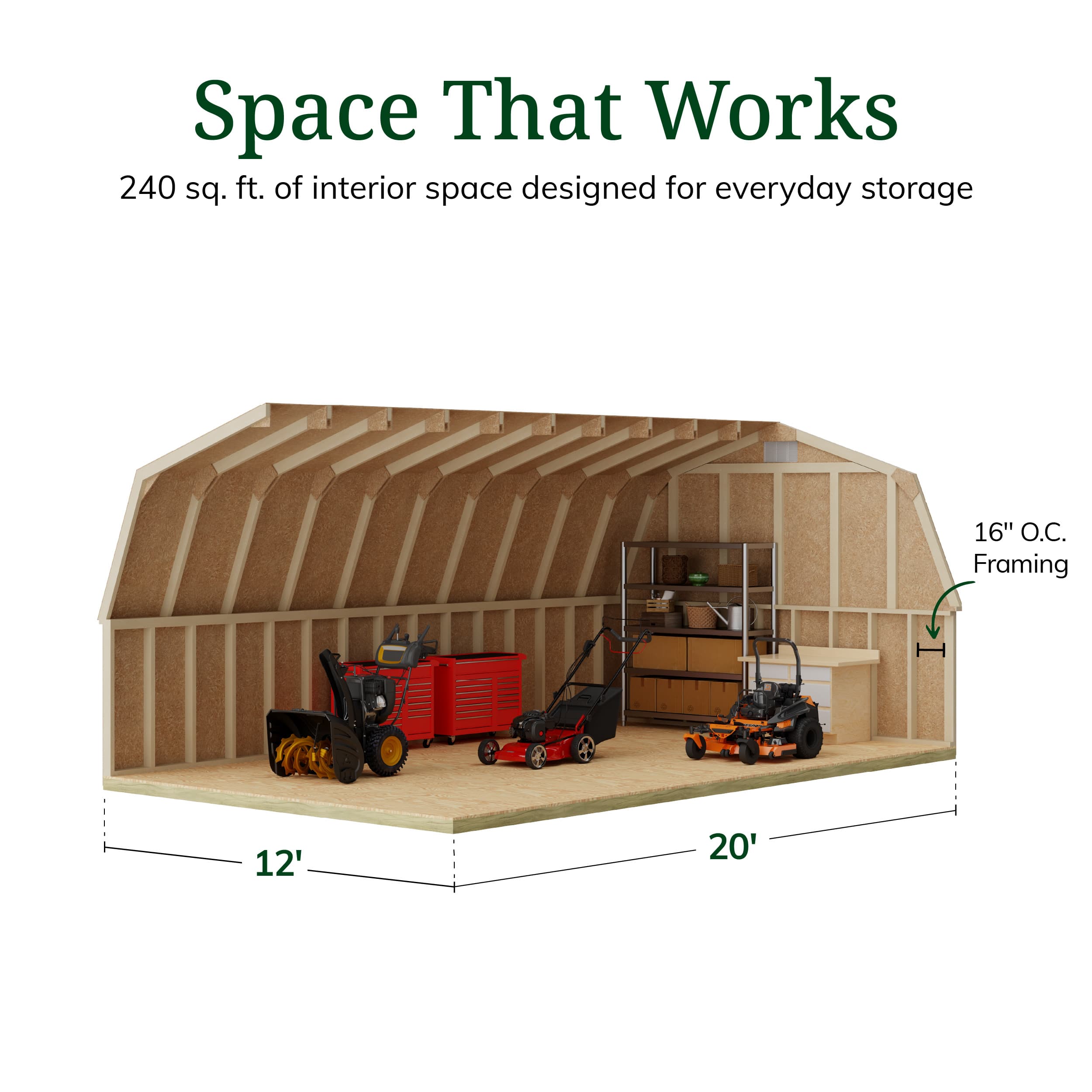 Classic Gambrel 4' Barn Shed
