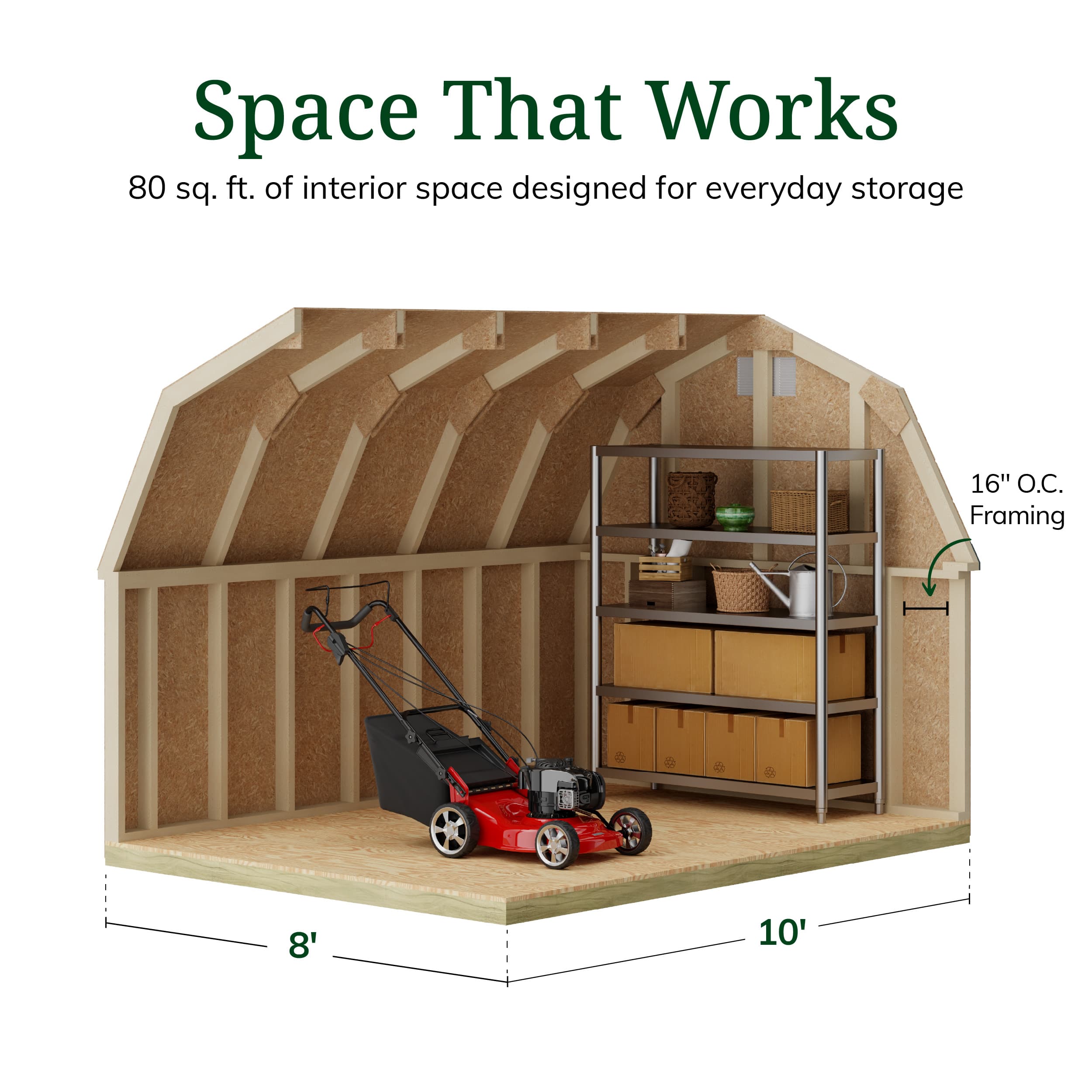 Classic Gambrel 4' Barn Shed