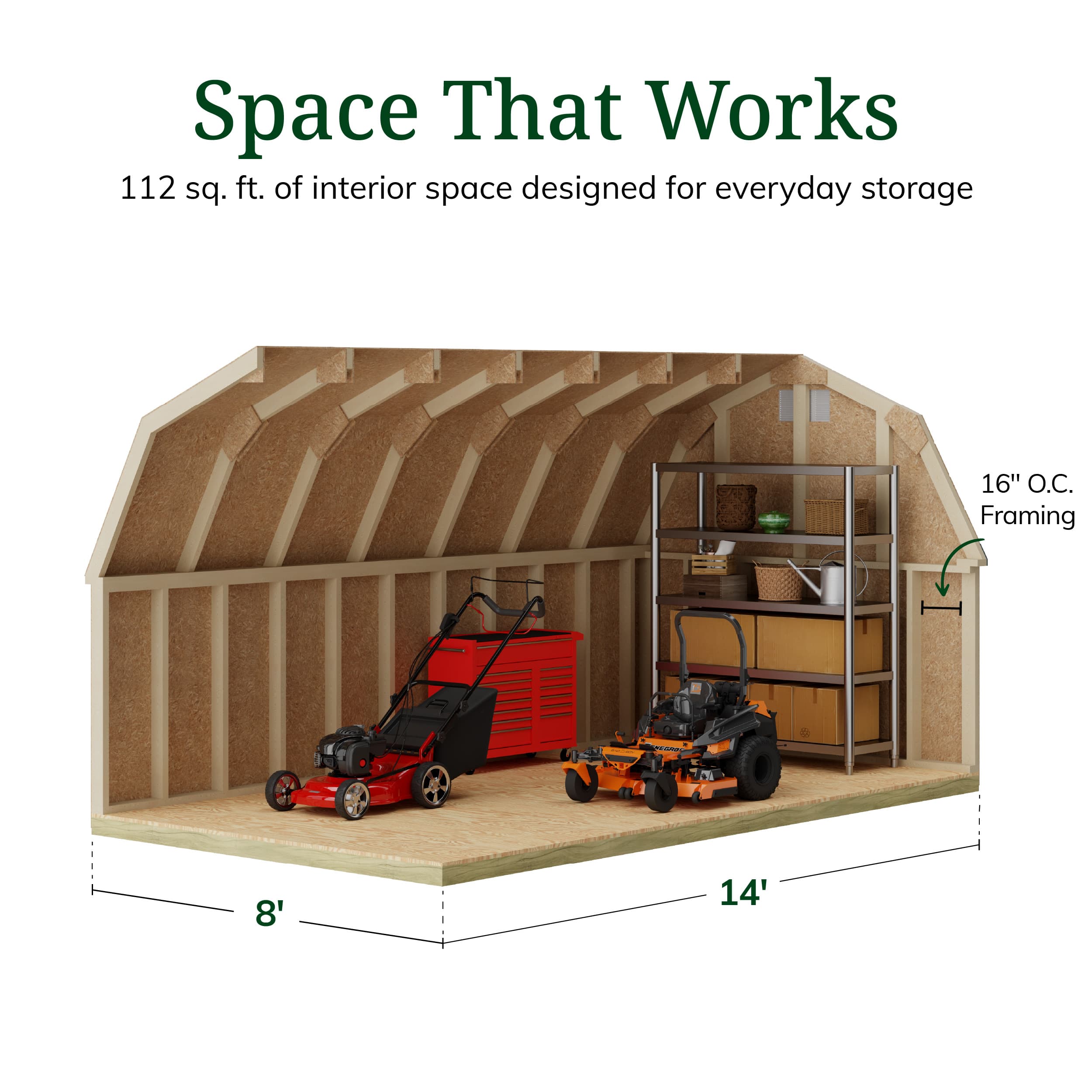 Classic Gambrel 4' Barn Shed