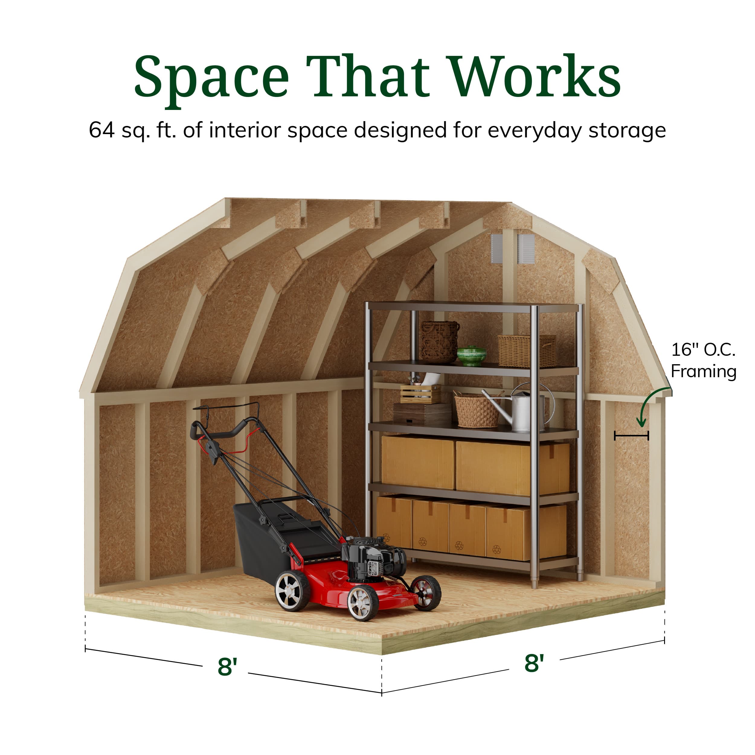 Classic Gambrel 4' Barn Shed