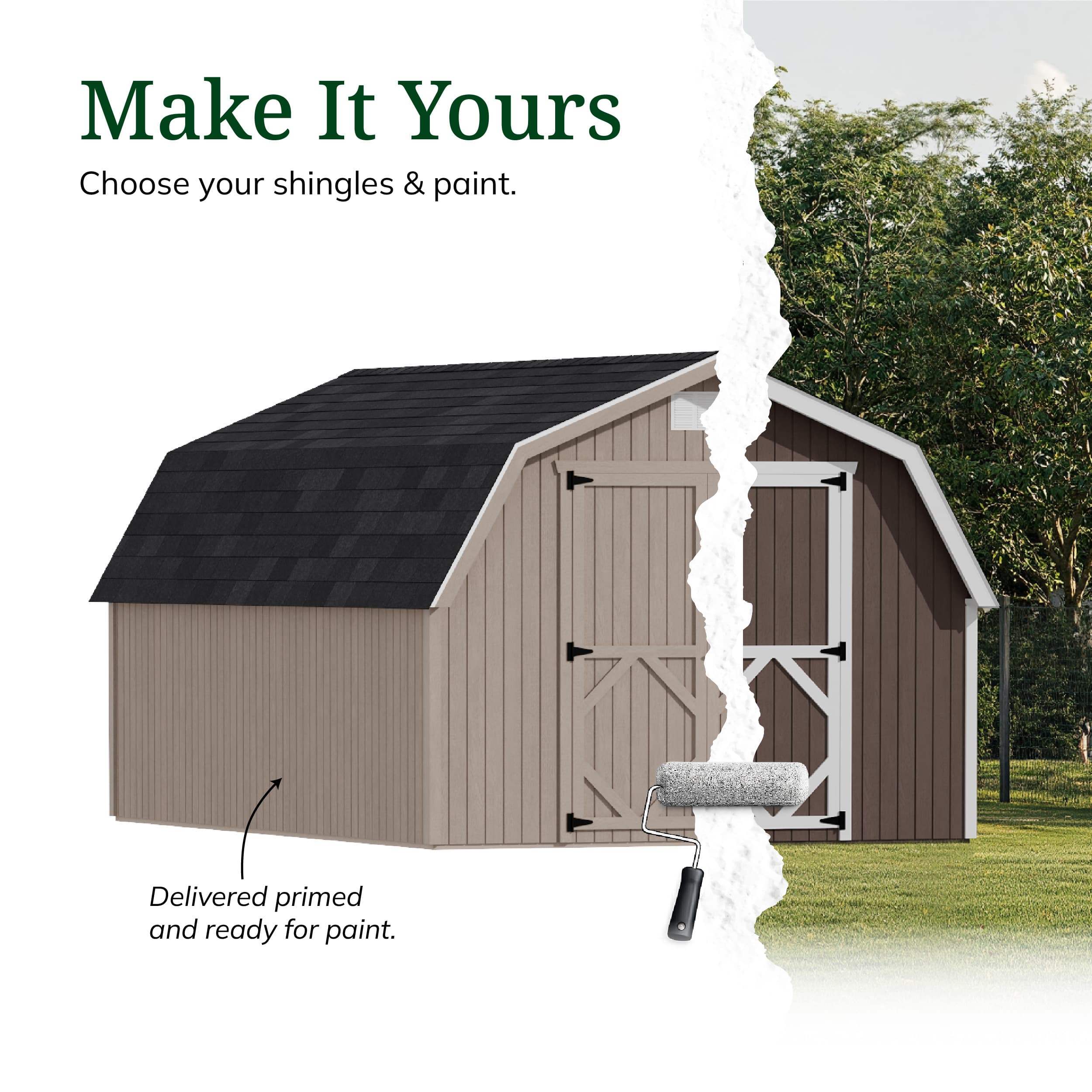Classic Gambrel 4' Barn Shed