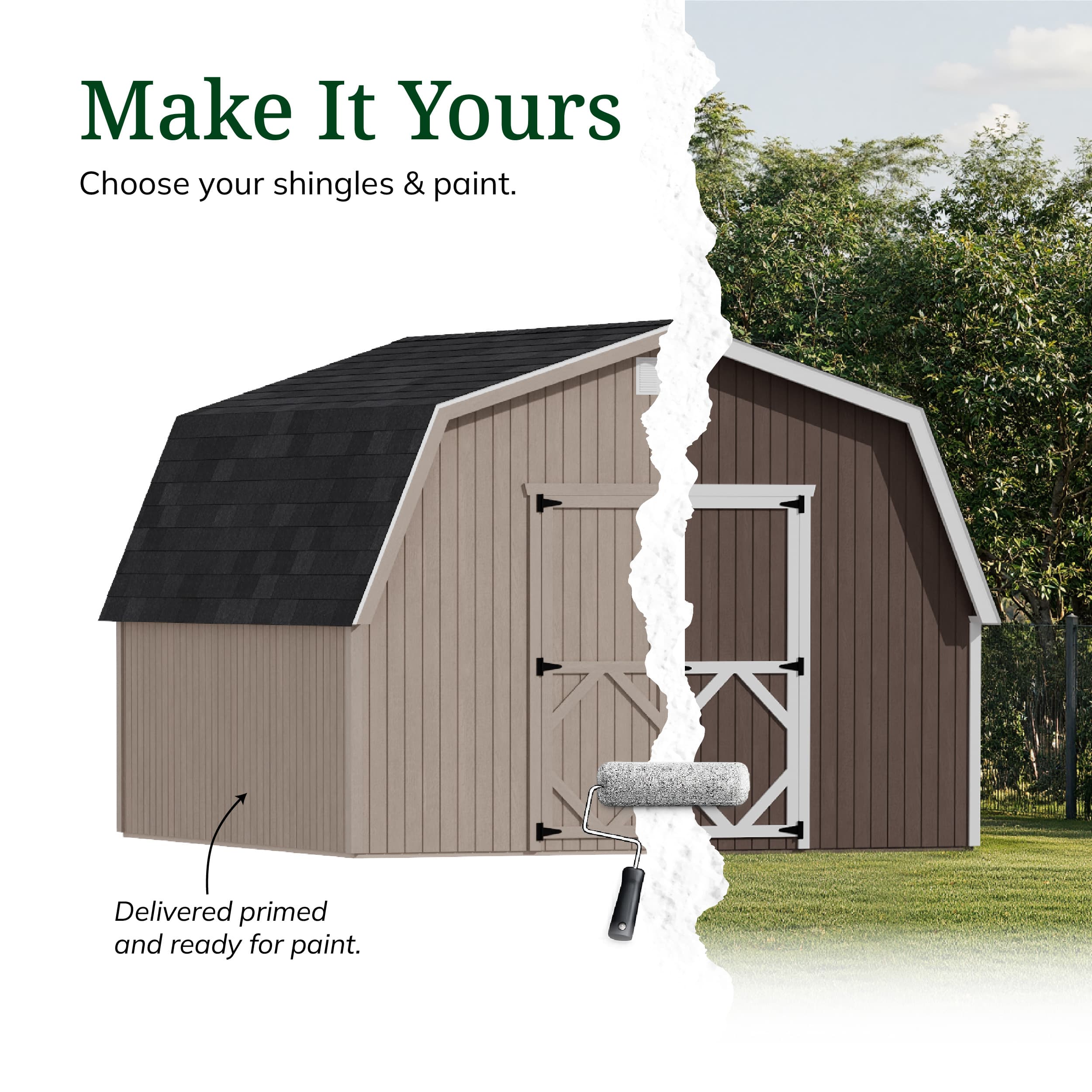 Classic Gambrel 4' Barn Shed